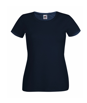 T-SHIRT DONNA ELASTICIZZATA GIROCOLLO MANICA CORTA blu notte